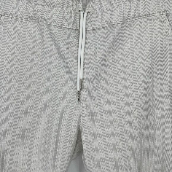 Bevy Flog Womens Shely Stripe Drawstring Metallic Skinny Casual Pants White Size - Picture 6 of 12